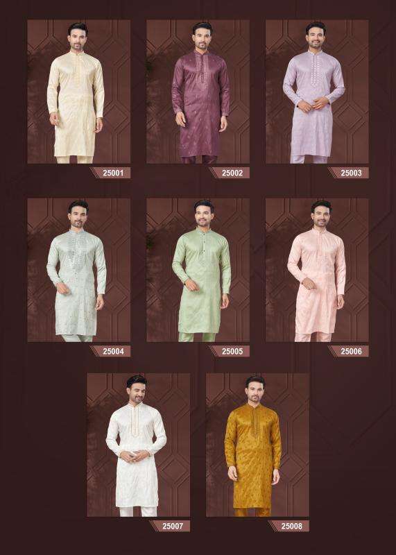 OUTLUK PRESENTS WEDDING COLLECTION VOL-25 PURE SILK READYMADE ATTRACTIVE KURTA PAJAMA CATALOG WHOLESALER AND EXPORTER 