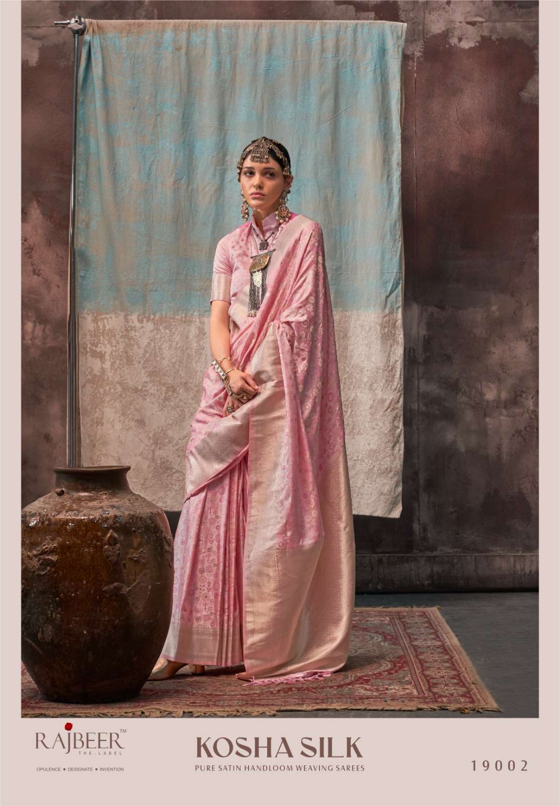 RAJBEER PRESENTS KOSHA SILK STYLISH HANDLOOM SATIN WEAVING SILK SAREES CATALOG WHOLESALER AND EXPORTER IN SURAT