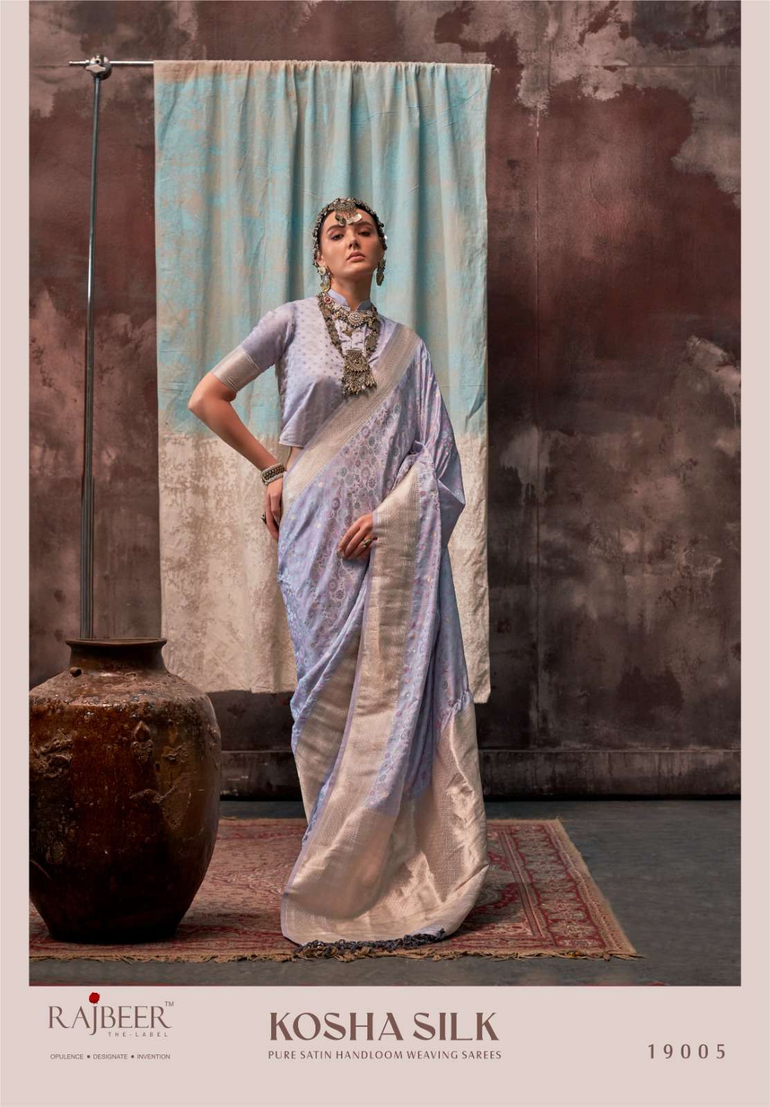 RAJBEER PRESENTS KOSHA SILK STYLISH HANDLOOM SATIN WEAVING SILK SAREES CATALOG WHOLESALER AND EXPORTER IN SURAT