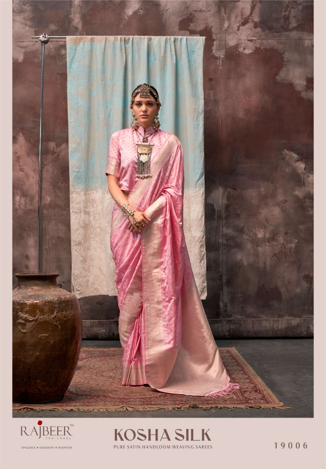 RAJBEER PRESENTS KOSHA SILK STYLISH HANDLOOM SATIN WEAVING SILK SAREES CATALOG WHOLESALER AND EXPORTER IN SURAT