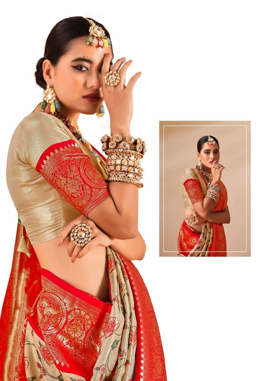 RAJPATH PRESENTS SATRANGI SILK TISSUE SILK DESIGNER SAREE WITH BLOUSE CATALOG WHOLESALER AND EXPORTER 