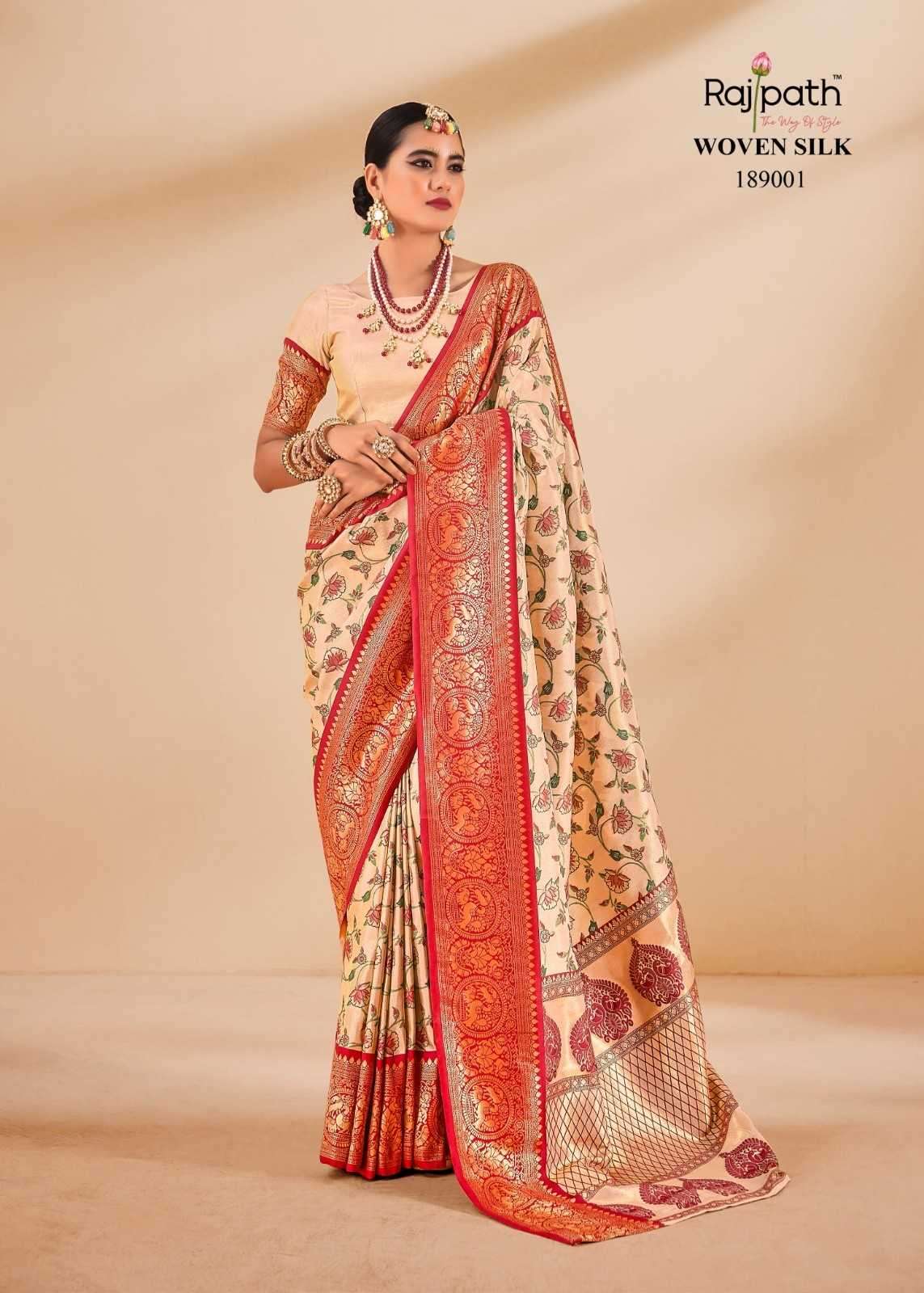 RAJPATH PRESENTS SATRANGI SILK TISSUE SILK DESIGNER SAREE WITH BLOUSE CATALOG WHOLESALER AND EXPORTER 