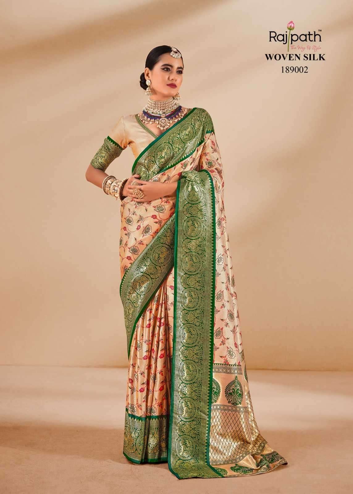 RAJPATH PRESENTS SATRANGI SILK TISSUE SILK DESIGNER SAREE WITH BLOUSE CATALOG WHOLESALER AND EXPORTER 