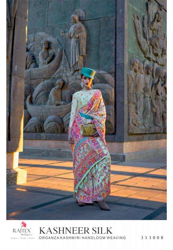 RAJTEX PRESENTS KASHNEER SILK KASHMIRI PASHMINA ORGANZA SAREES CATALOG WHOLESALER AND EXPORTER 