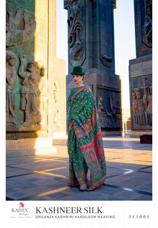 RAJTEX PRESENTS KASHNEER SILK KASHMIRI PASHMINA ORGANZA SAREES CATALOG WHOLESALER AND EXPORTER 