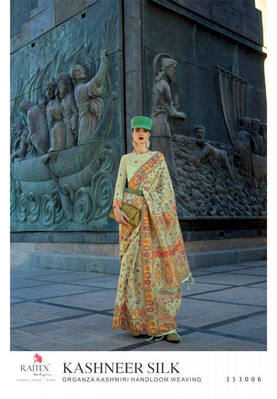 RAJTEX PRESENTS KASHNEER SILK KASHMIRI PASHMINA ORGANZA SAREES CATALOG WHOLESALER AND EXPORTER 