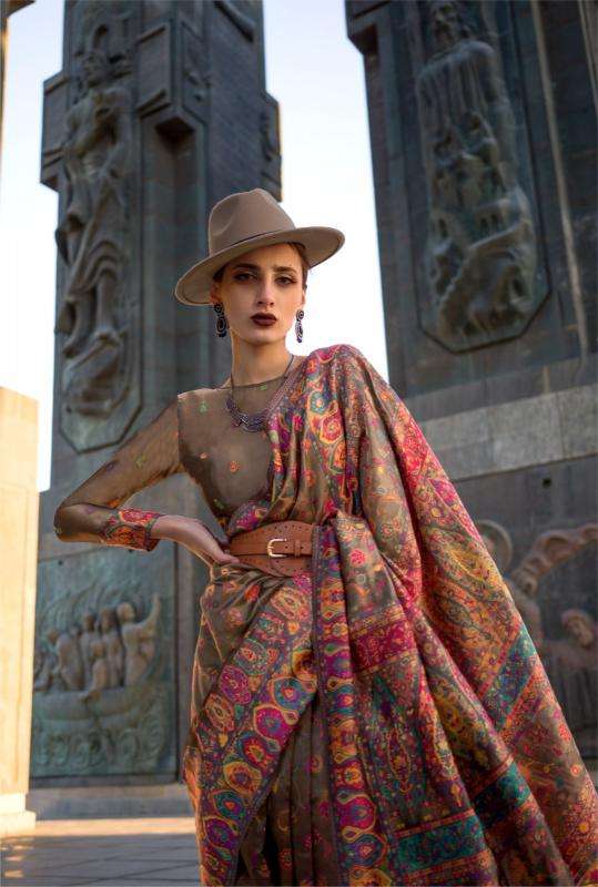 RAJTEX PRESENTS KASHNEER SILK KASHMIRI PASHMINA ORGANZA SAREES CATALOG WHOLESALER AND EXPORTER 