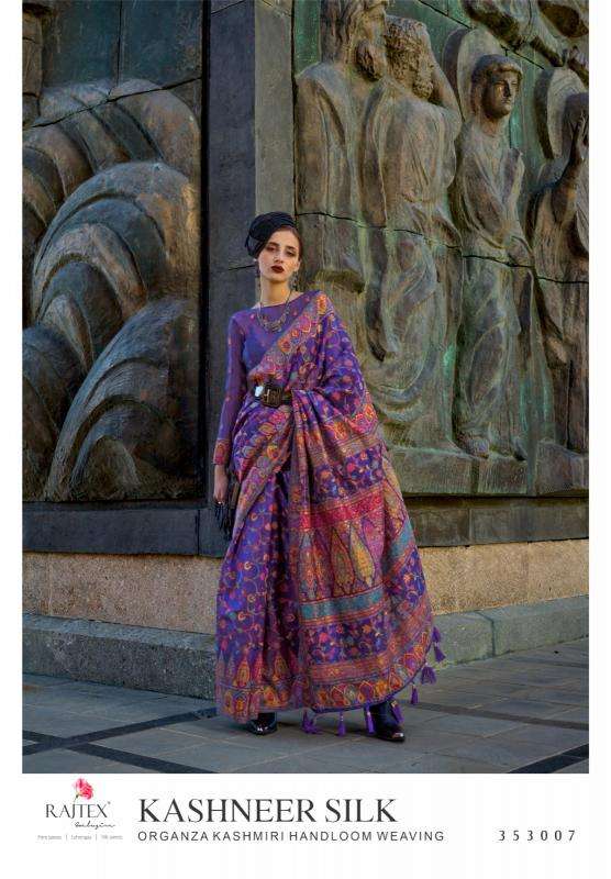 RAJTEX PRESENTS KASHNEER SILK KASHMIRI PASHMINA ORGANZA SAREES CATALOG WHOLESALER AND EXPORTER 