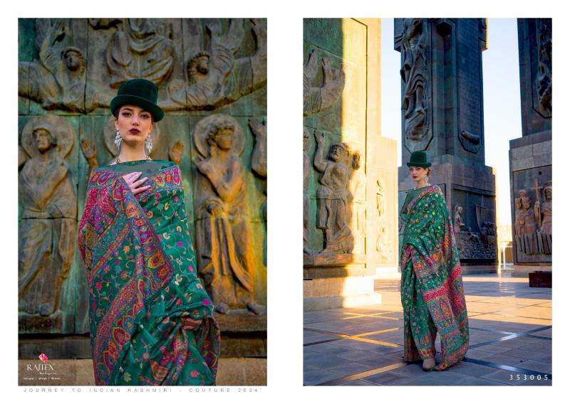 RAJTEX PRESENTS KASHNEER SILK KASHMIRI PASHMINA ORGANZA SAREES CATALOG WHOLESALER AND EXPORTER 