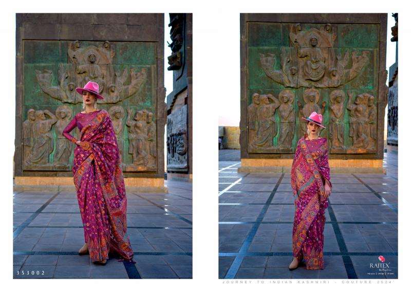 RAJTEX PRESENTS KASHNEER SILK KASHMIRI PASHMINA ORGANZA SAREES CATALOG WHOLESALER AND EXPORTER 