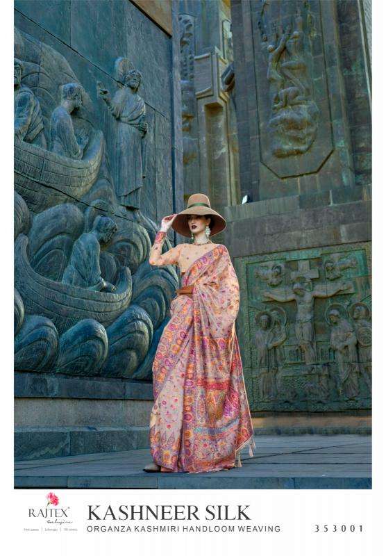 RAJTEX PRESENTS KASHNEER SILK KASHMIRI PASHMINA ORGANZA SAREES CATALOG WHOLESALER AND EXPORTER 