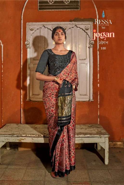 Ressa Presents Jogan Wholesale Gajji Lagdi Patrta Festive Indian Sarees Catalog Wholesaler and exporter In SuratA