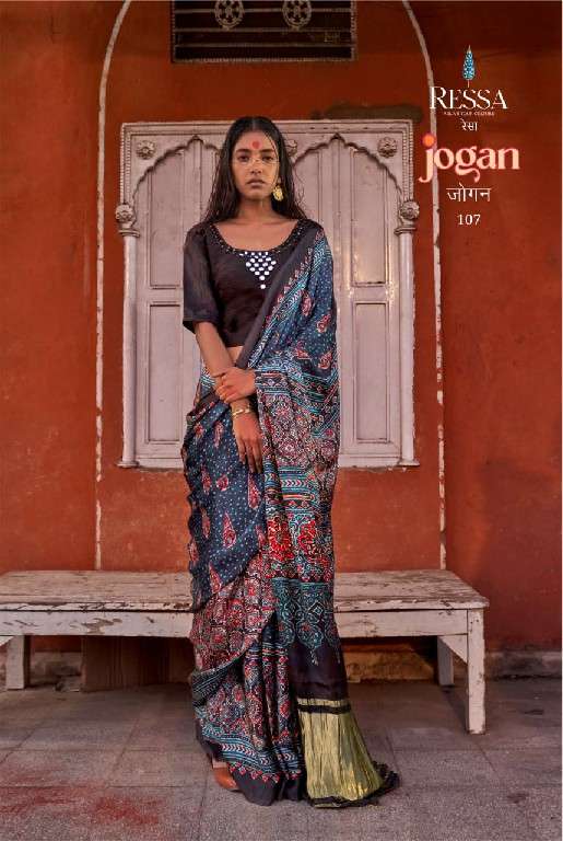 Ressa Presents Jogan Wholesale Gajji Lagdi Patrta Festive Indian Sarees Catalog Wholesaler and exporter In SuratA