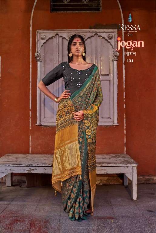 Ressa Presents Jogan Wholesale Gajji Lagdi Patrta Festive Indian Sarees Catalog Wholesaler and exporter In SuratA
