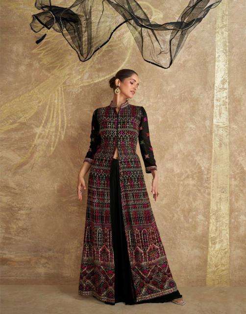 SAYURI DESIGNER PRESENTS AZA GEORGETTE FULLY STITCH DESIGNER PLAZZO STYLE 3PCS DRESS CATALOG WHOLESALER AND EXPORTER 