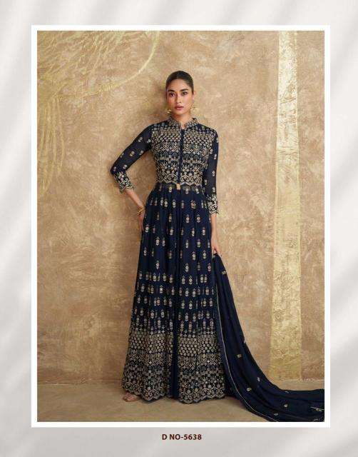 SAYURI DESIGNER PRESENTS AZA GEORGETTE FULLY STITCH DESIGNER PLAZZO STYLE 3PCS DRESS CATALOG WHOLESALER AND EXPORTER 