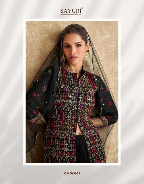 SAYURI DESIGNER PRESENTS AZA GEORGETTE FULLY STITCH DESIGNER PLAZZO STYLE 3PCS DRESS CATALOG WHOLESALER AND EXPORTER 