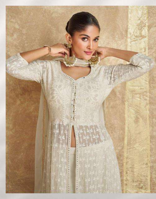 SAYURI DESIGNER PRESENTS AZA GEORGETTE FULLY STITCH DESIGNER PLAZZO STYLE 3PCS DRESS CATALOG WHOLESALER AND EXPORTER 