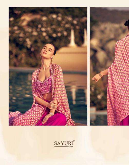 SAYURI DESIGNER PRESENTS KASIDA THREE DIFFERENT STYLE CHINON SILK READYMADE LADIES DRESS CATALOG WHOLESALER AND EXPORTER 
