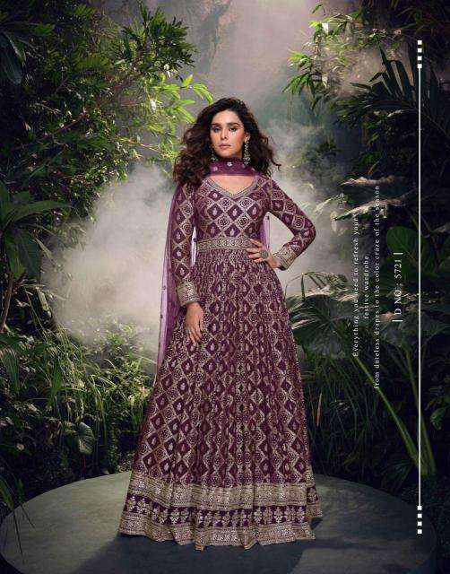 SAYURI DESIGNER PRESENTS LAKSHITA VISCOSE JACQUARD SILK PARTY WEAR GOWN WITH DUPATTA CATALOG WHOLESALER AND EXPORTER 