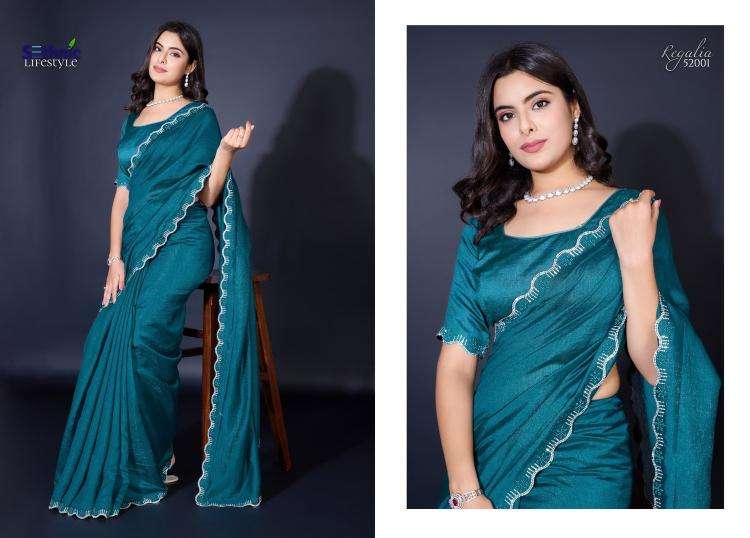 SETHNIC LIFESTYLE PRESENT REGALIA KHADI SHIMMER LATEST FANCY SAREES CATALOG WHOLESALER AND EXPORTER IN SURAT