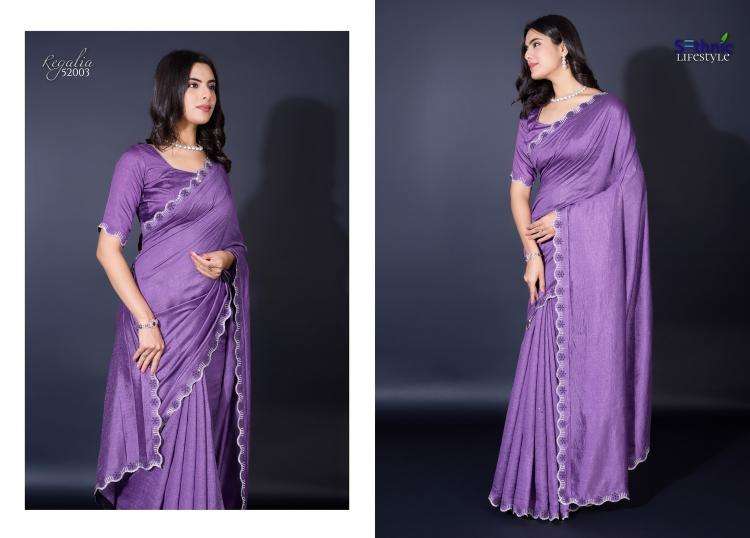 SETHNIC LIFESTYLE PRESENT REGALIA KHADI SHIMMER LATEST FANCY SAREES CATALOG WHOLESALER AND EXPORTER IN SURAT