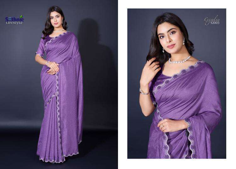 SETHNIC LIFESTYLE PRESENT REGALIA KHADI SHIMMER LATEST FANCY SAREES CATALOG WHOLESALER AND EXPORTER IN SURAT