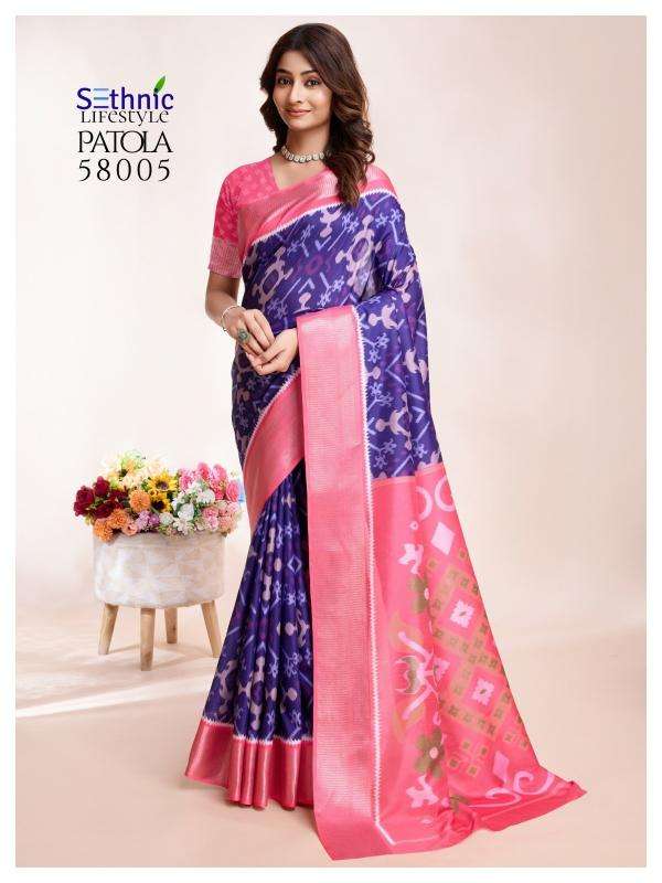 SETHNIC LIFESTYLE PRESENTS PATOLA VOL-2 DOLA SILK FASHIONABLE SAREES CATALOG WHOLESALER AND EXPORTER 