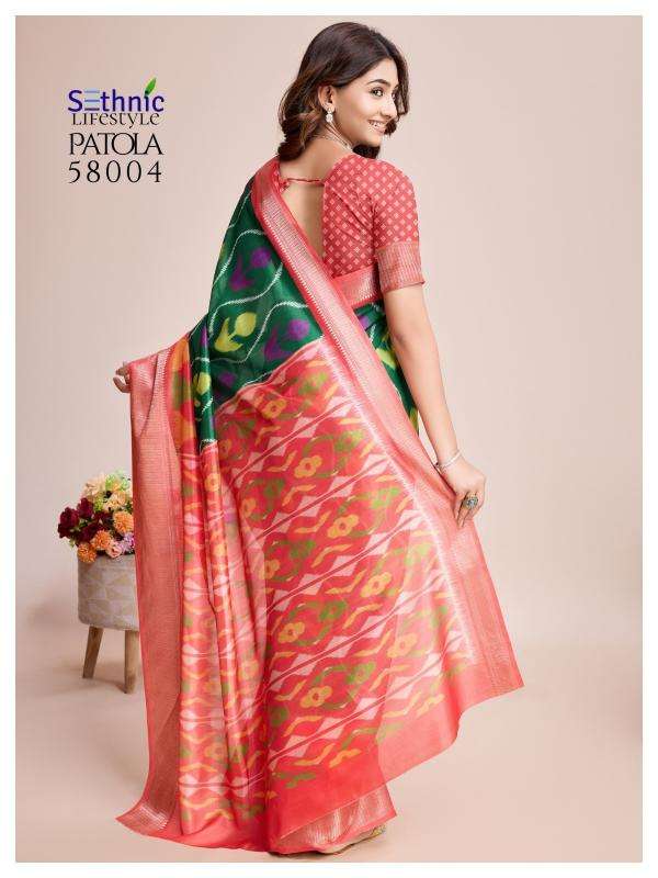 SETHNIC LIFESTYLE PRESENTS PATOLA VOL-2 DOLA SILK FASHIONABLE SAREES CATALOG WHOLESALER AND EXPORTER 