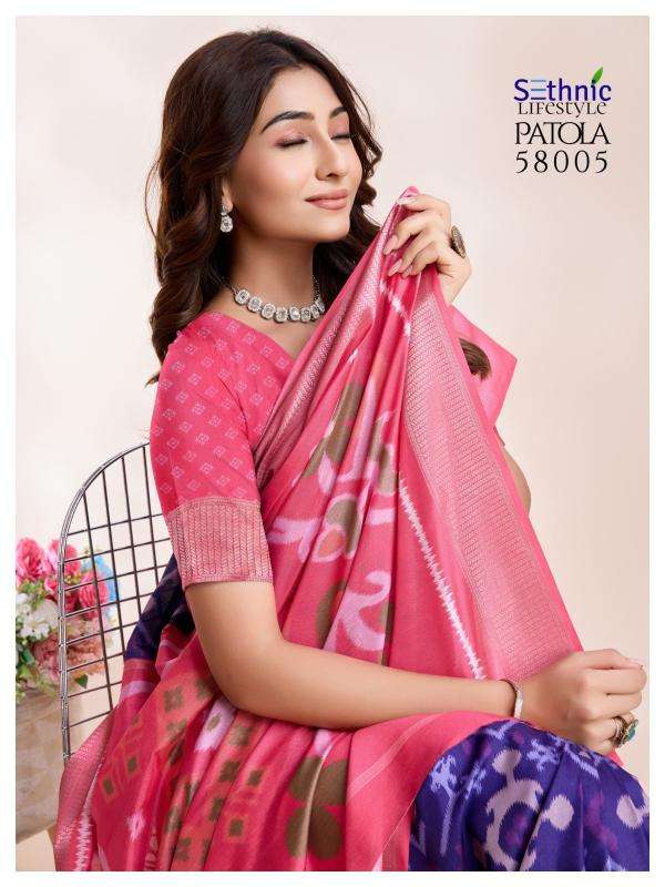 SETHNIC LIFESTYLE PRESENTS PATOLA VOL-2 DOLA SILK FASHIONABLE SAREES CATALOG WHOLESALER AND EXPORTER 
