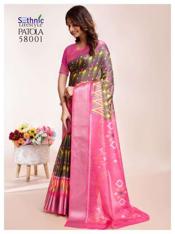 SETHNIC LIFESTYLE PRESENTS PATOLA VOL-2 DOLA SILK FASHIONABLE SAREES CATALOG WHOLESALER AND EXPORTER 