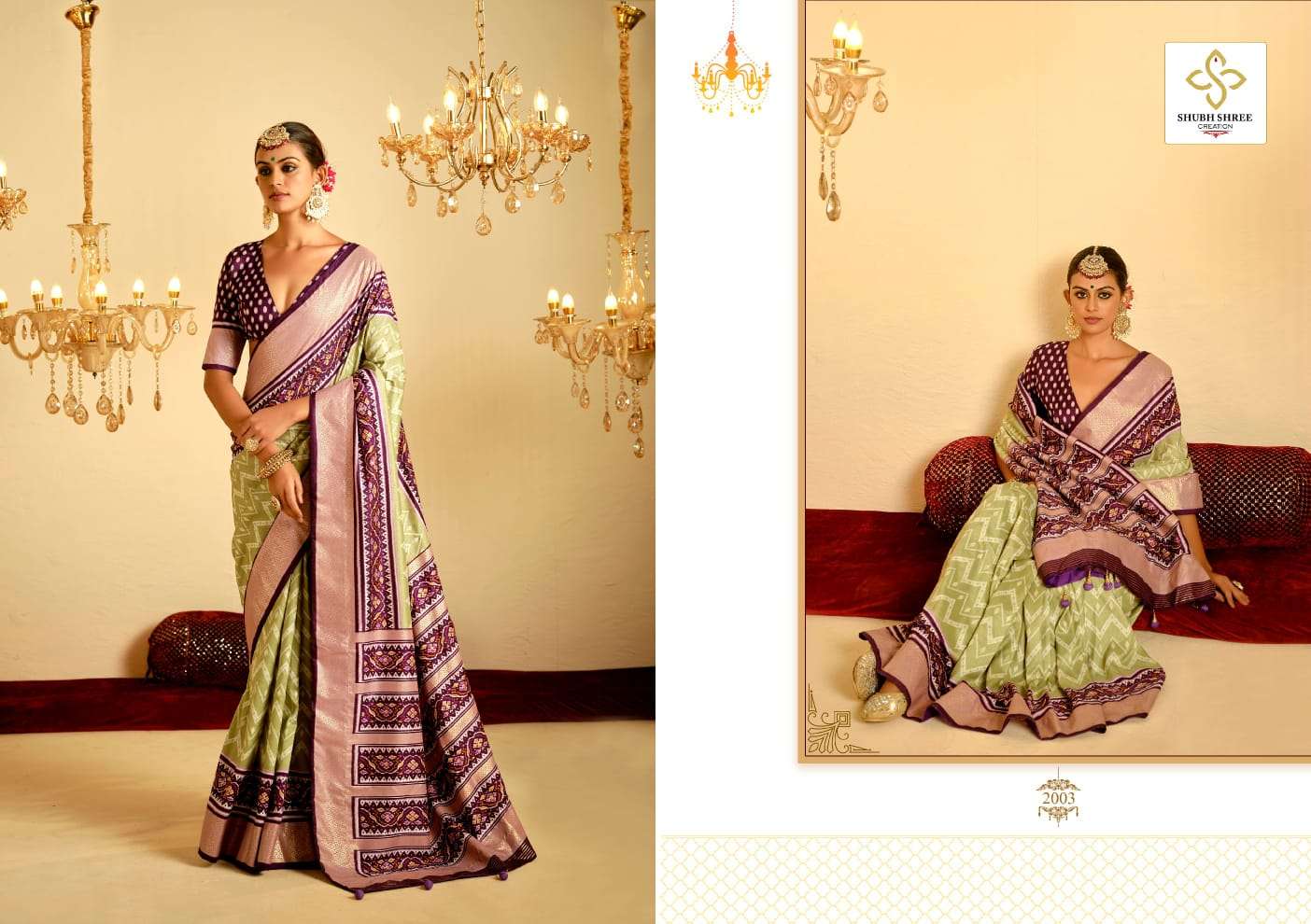 Shubh Shree Creation Nivetham Vol-2 Tusser Silk Best Sarees Catalog Wholesaler And Exporter 