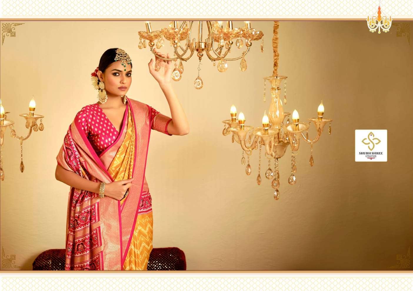 Shubh Shree Creation Nivetham Vol-2 Tusser Silk Best Sarees Catalog Wholesaler And Exporter 