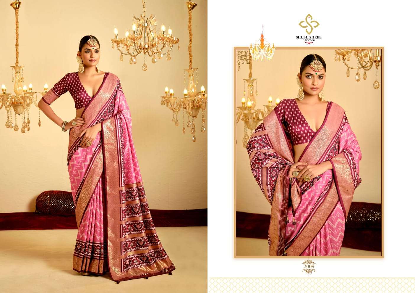 Shubh Shree Creation Nivetham Vol-2 Tusser Silk Best Sarees Catalog Wholesaler And Exporter 