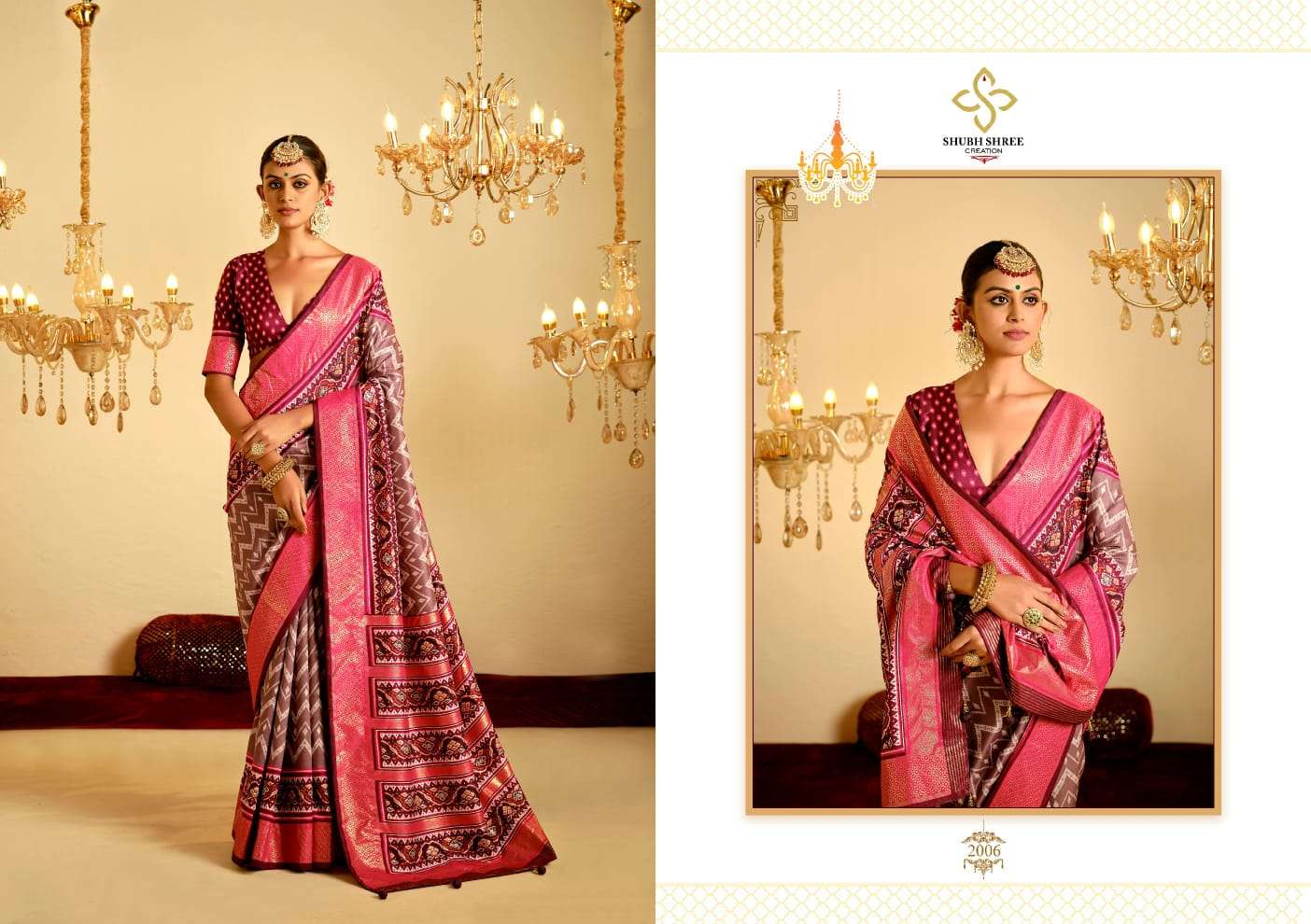Shubh Shree Creation Nivetham Vol-2 Tusser Silk Best Sarees Catalog Wholesaler And Exporter 