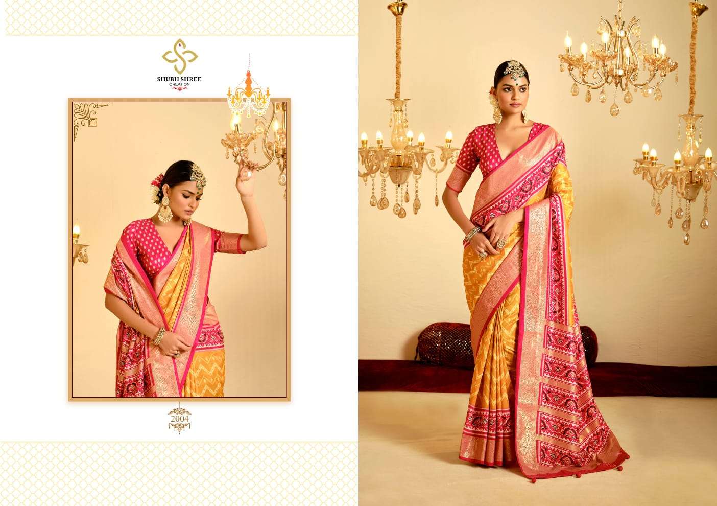 Shubh Shree Creation Nivetham Vol-2 Tusser Silk Best Sarees Catalog Wholesaler And Exporter 
