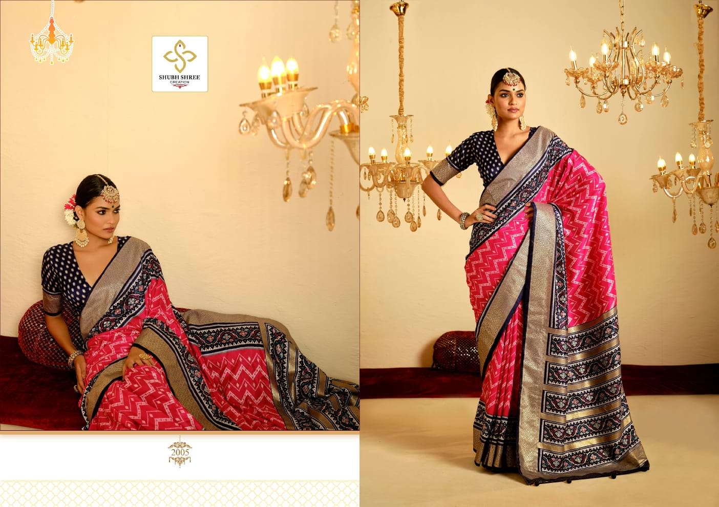 Shubh Shree Creation Nivetham Vol-2 Tusser Silk Best Sarees Catalog Wholesaler And Exporter 