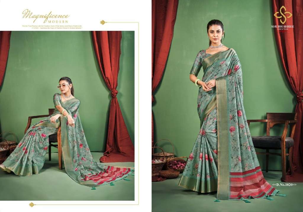 SHUBH SHREE CREATION PRESENTS TORAL DIGITAL DOLA SILK CASUAL WEAR LADIES SAREES CATALOG WHOLESALER AND EXPORTER 