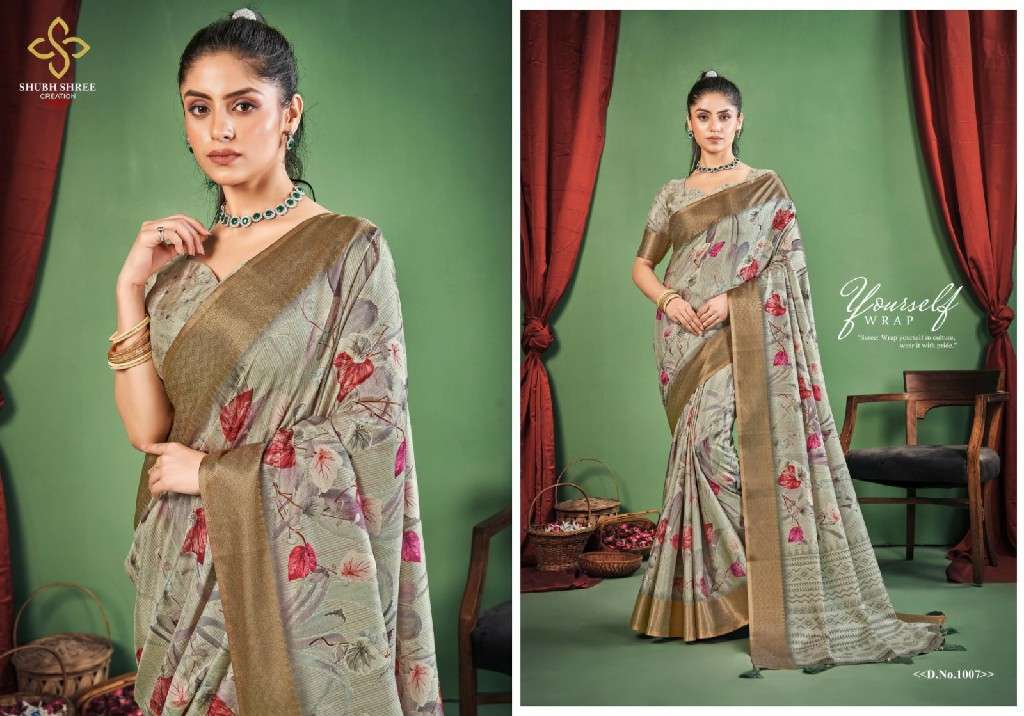 SHUBH SHREE CREATION PRESENTS TORAL DIGITAL DOLA SILK CASUAL WEAR LADIES SAREES CATALOG WHOLESALER AND EXPORTER 