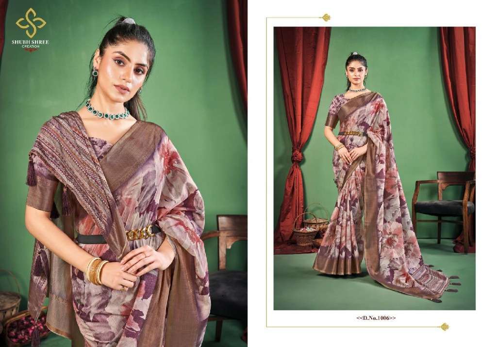 SHUBH SHREE CREATION PRESENTS TORAL DIGITAL DOLA SILK CASUAL WEAR LADIES SAREES CATALOG WHOLESALER AND EXPORTER 