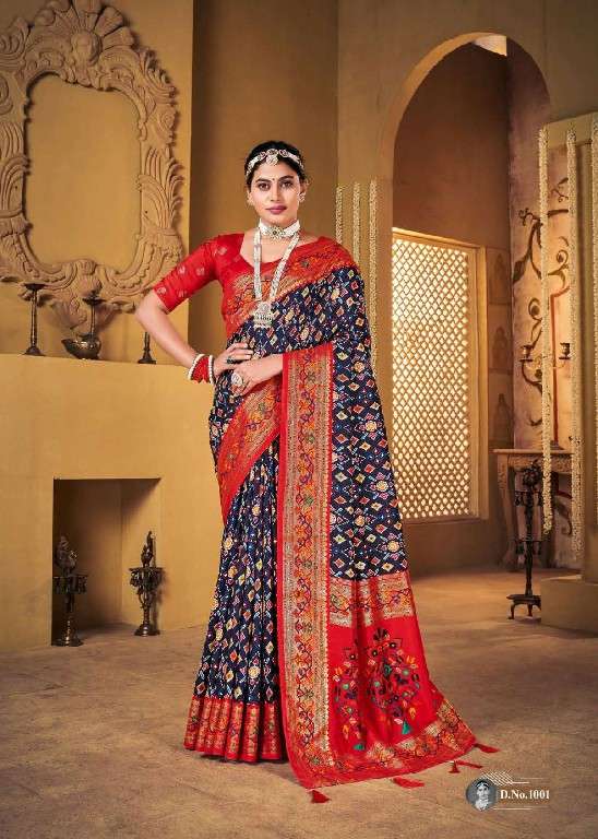 Shubh Shree Presents  Shubh Mangalam Wholesale Welvet Tusser Silk Ethnic Sarees Catalog Wholesaler And Exporter  
