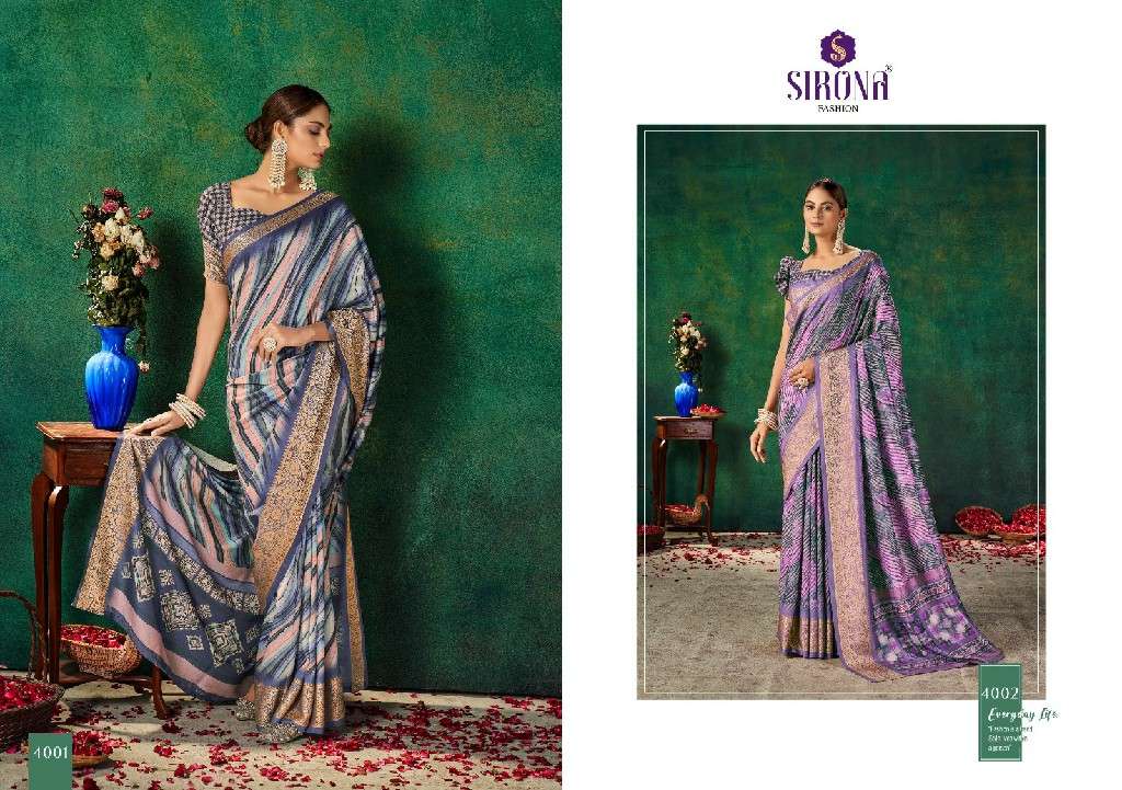 Sirona fashion Presents Sangeet Presents velvet tusser silk unique sarees Catalog Wholesaler And Exporter 