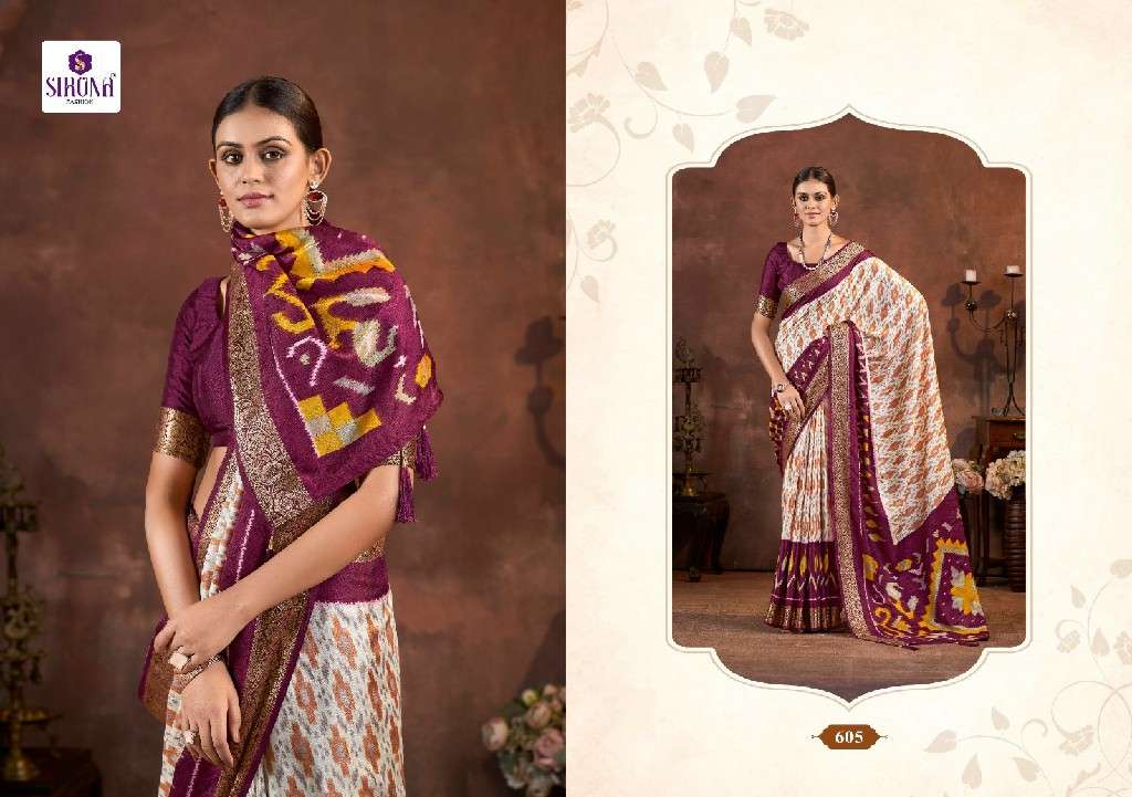 Sirona Presents Pari Look Vol-6 Wholesale Velwet Tusser Silk Sarees Catalog Wholesaler And Exporter 