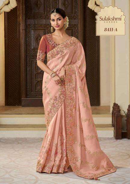 SULAKSHMI PRESENTS THE WEDDING SAGA COLOURS TISSUE SILK PARTY WEAR SAREES CATALOG WHOLESALER AND EXPORTER 