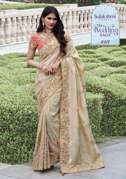 SULAKSHMI PRESENTS THE WEDDING SAGA COLOURS TISSUE SILK PARTY WEAR SAREES CATALOG WHOLESALER AND EXPORTER 