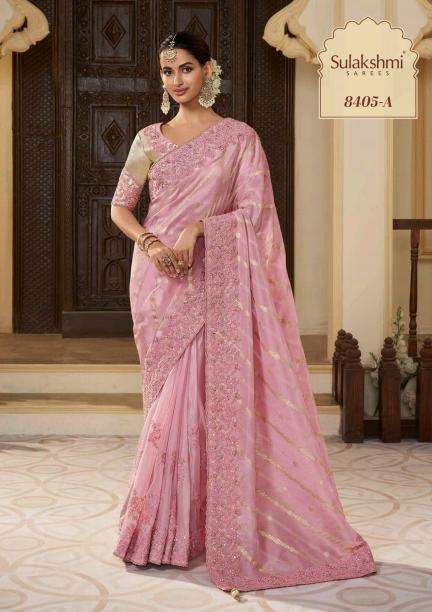 SULAKSHMI PRESENTS THE WEDDING SAGA COLOURS TISSUE SILK PARTY WEAR SAREES CATALOG WHOLESALER AND EXPORTER 