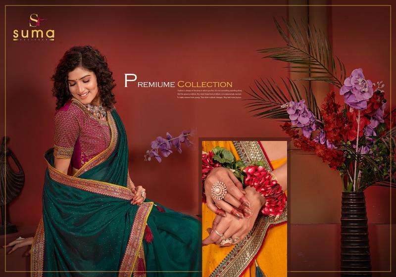 SUMA PRESENTS AVIKYA 6001- 6010 VICHITRA DESIGNER SAREE WITH BLOUSE CATALOG WHOLESALER AND EXPORTER 