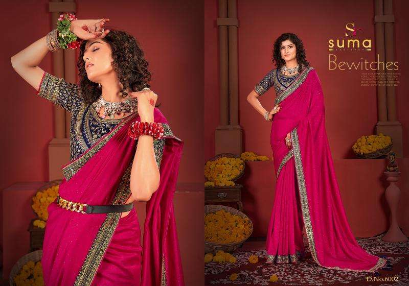 SUMA PRESENTS AVIKYA 6001- 6010 VICHITRA DESIGNER SAREE WITH BLOUSE CATALOG WHOLESALER AND EXPORTER 