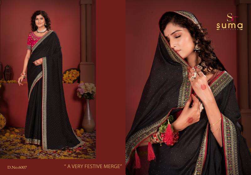SUMA PRESENTS AVIKYA 6001- 6010 VICHITRA DESIGNER SAREE WITH BLOUSE CATALOG WHOLESALER AND EXPORTER 