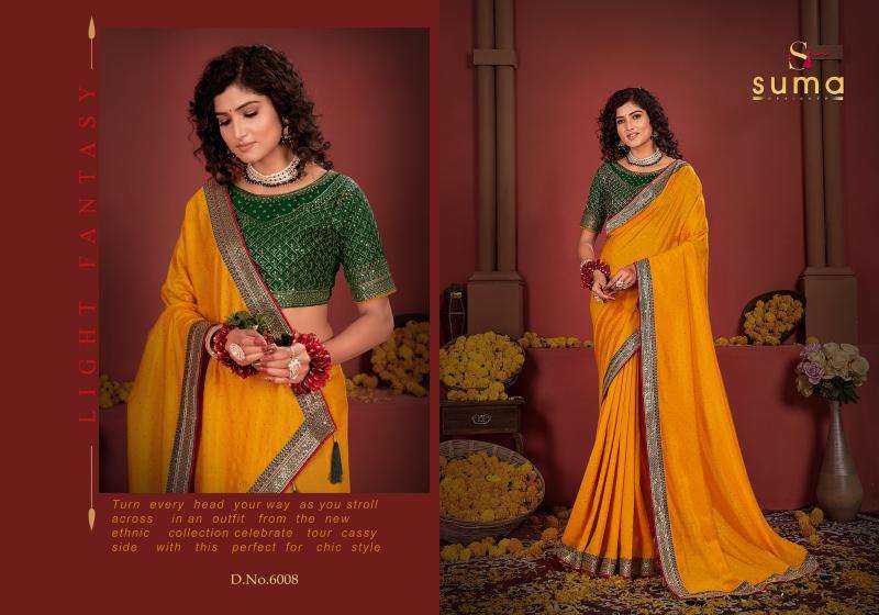 SUMA PRESENTS AVIKYA 6001- 6010 VICHITRA DESIGNER SAREE WITH BLOUSE CATALOG WHOLESALER AND EXPORTER 